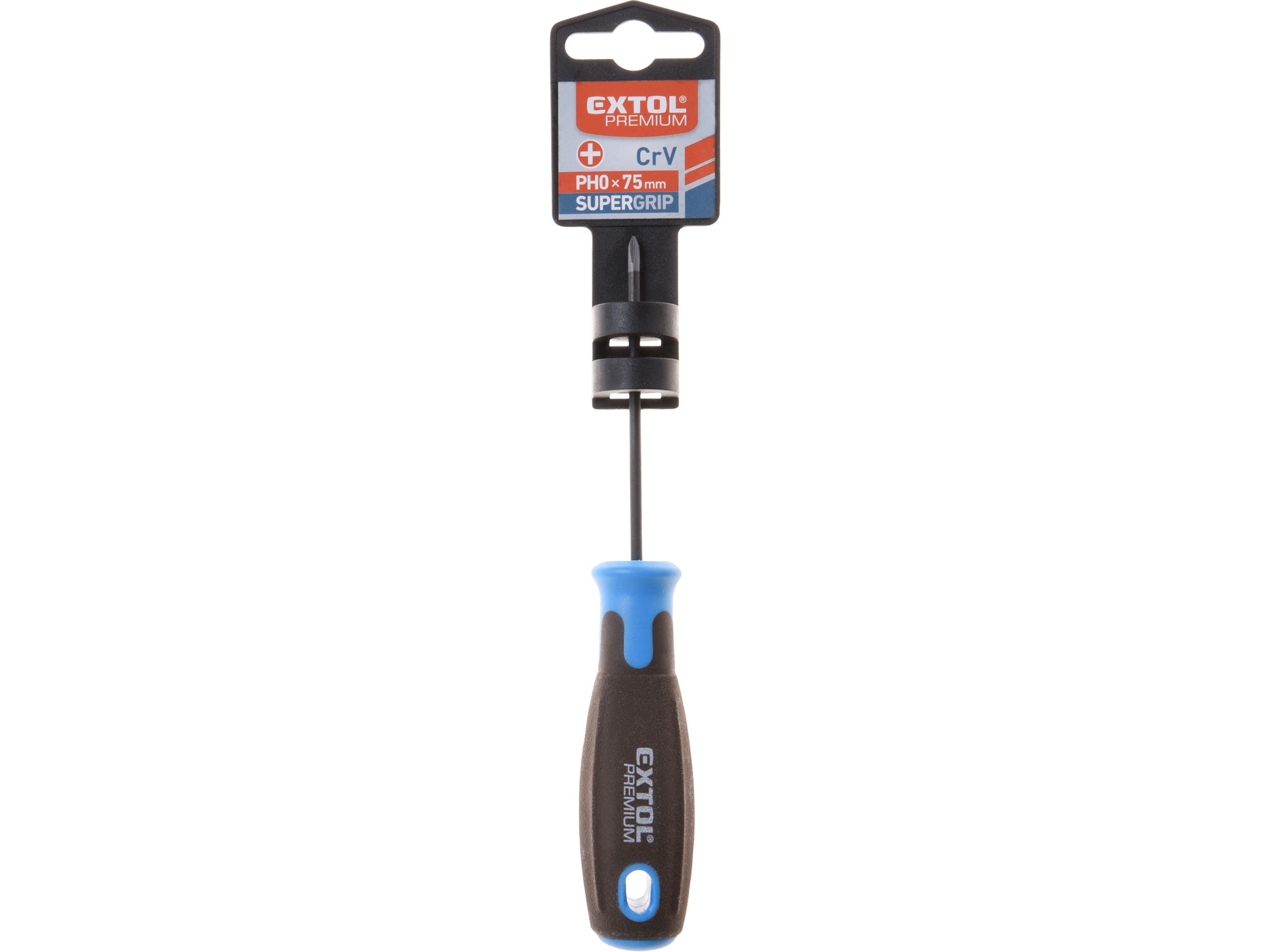 Křížový šroubovák PH EXTOL PREMIUM CrV SUPERGRIP Dostupné varianty: Křížový šroubovák PH EXTOL PREMIUM CrV SUPERGRIP|0 x 75 mm
