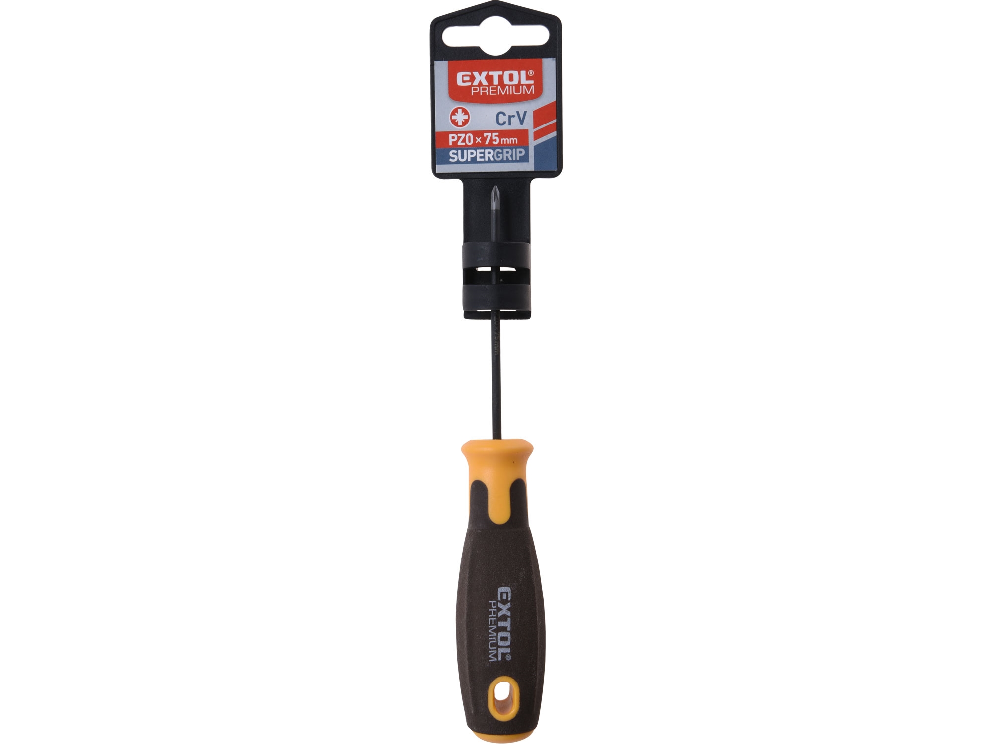 Křížový šroubovák PZ EXTOL PREMIUM CrV SUPERGRIP Dostupné varianty: Křížový šroubovák PZ EXTOL PREMIUM CrV SUPERGRIP|0 x 75 mm