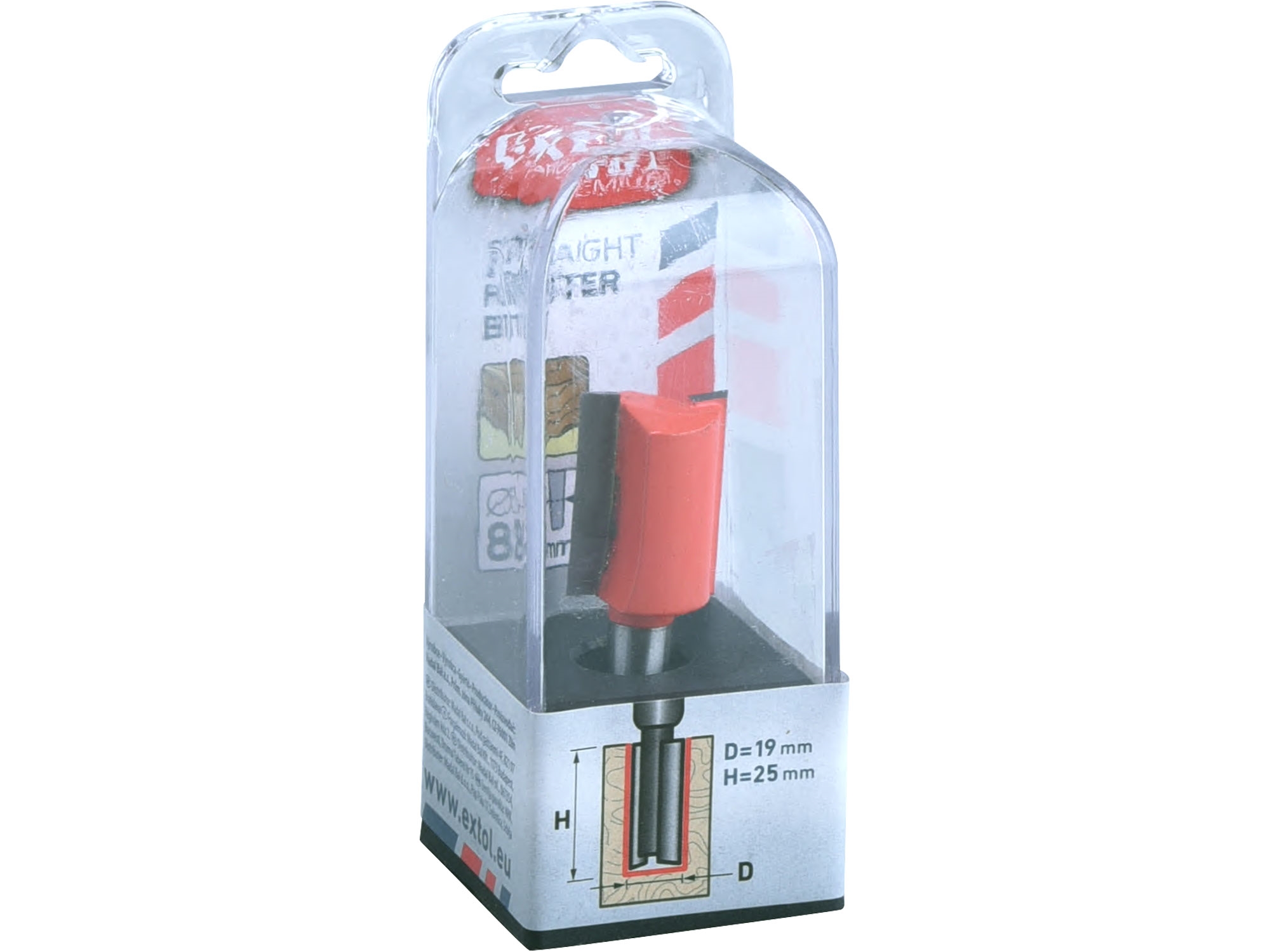 EXTOL PREMIUM fréza drážkovací do dřeva, D19xH25, stopka 8mm, 8802119 (obrázek 3)