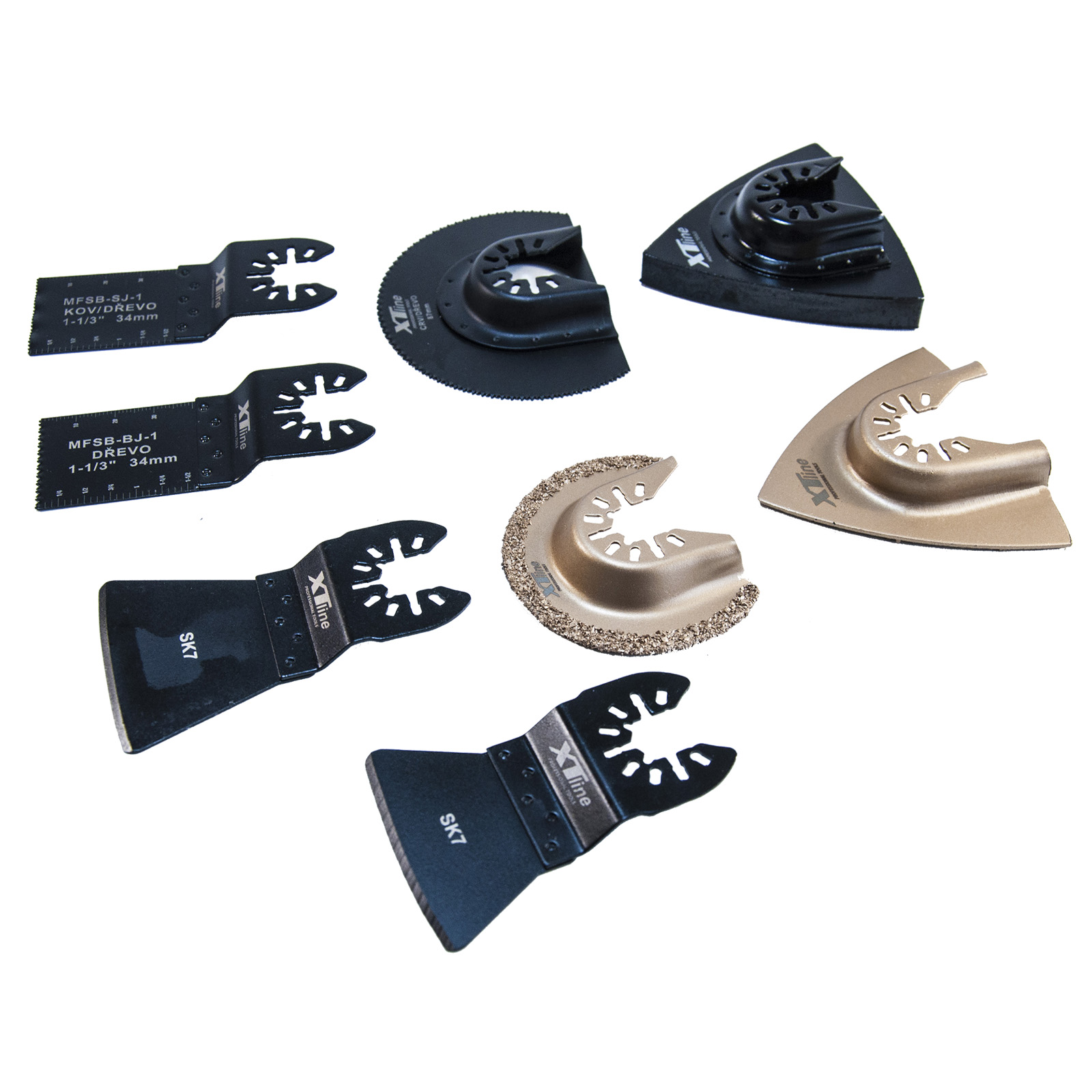 XTline Sada nástrojů k multifunkční brusce 8ks, XT106208