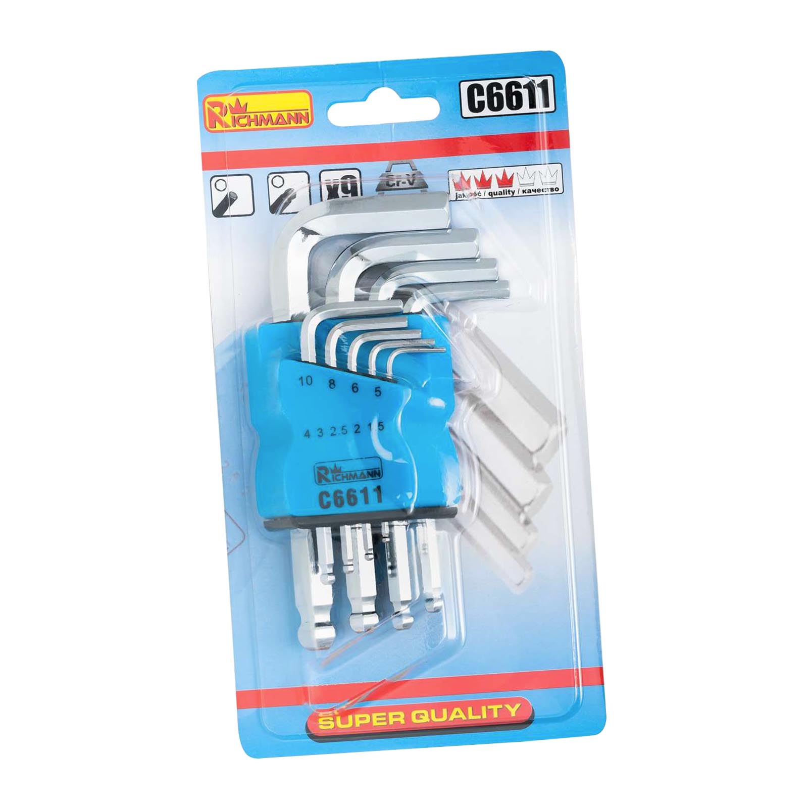 Sada imbus klíčů (9 ks) 1,5-10 mm RICHMANN
