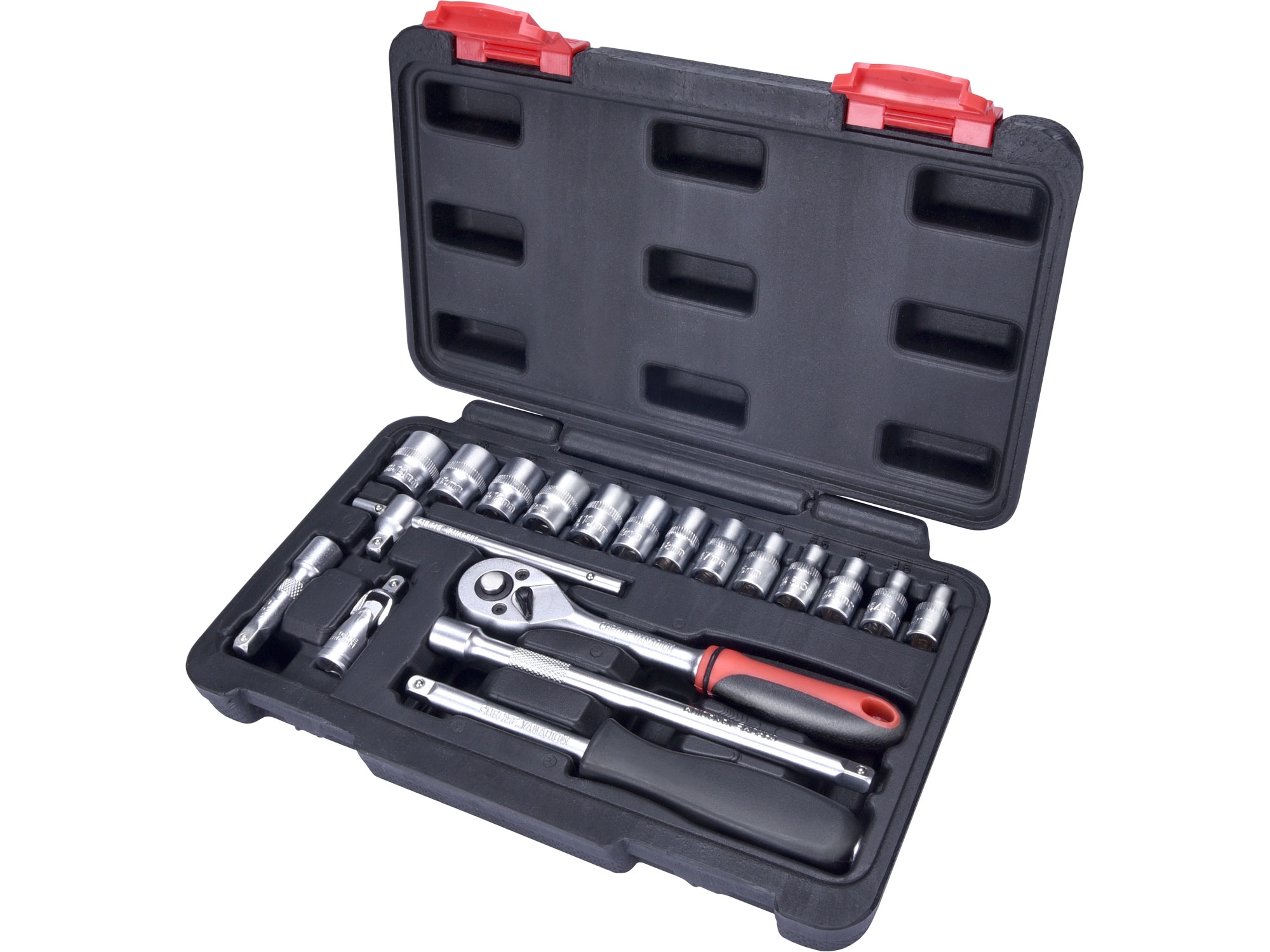 EXTOL PREMIUM Hlavice nástrčné, sada 19ks, 1/4