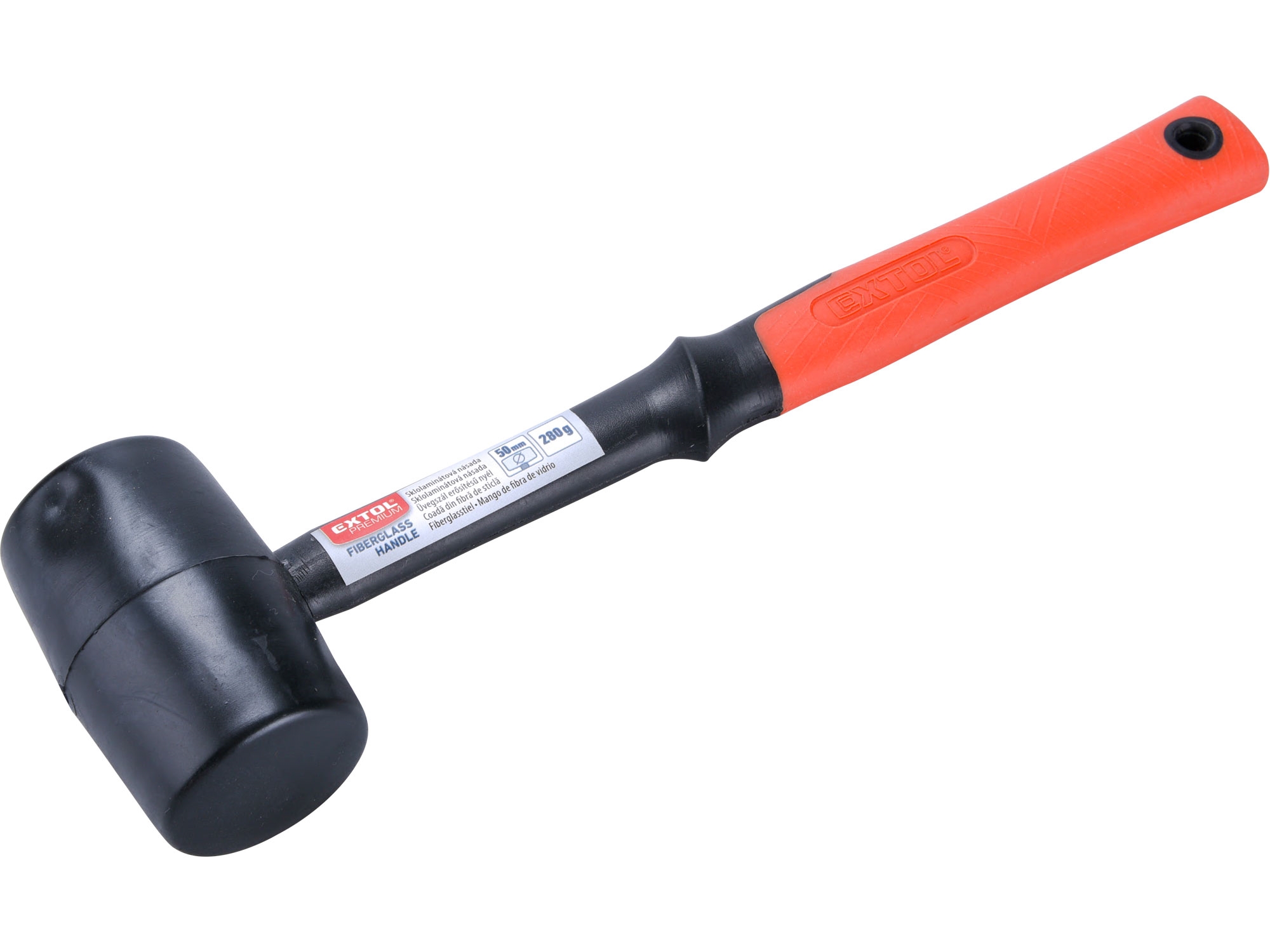 EXTOL PREMIUM Palička pryžová černá, průměr 50mm