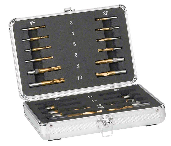 OPTIMUM Sada stopkových fréz HSS – 20 ks