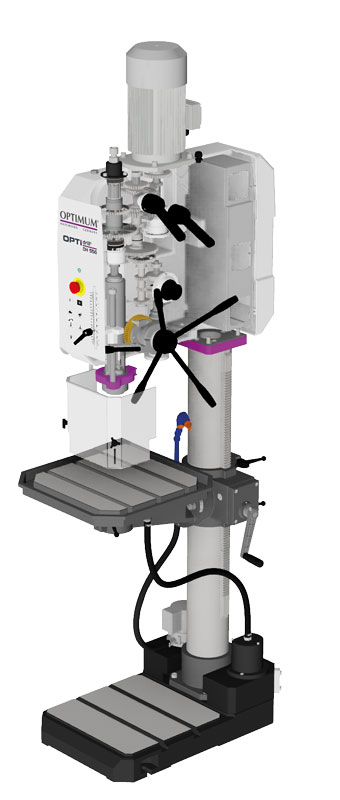 OPTIMUM Sloupová převodová vrtačka OPTIMUM® OPTIdrill DH 55 G (obrázek 3)