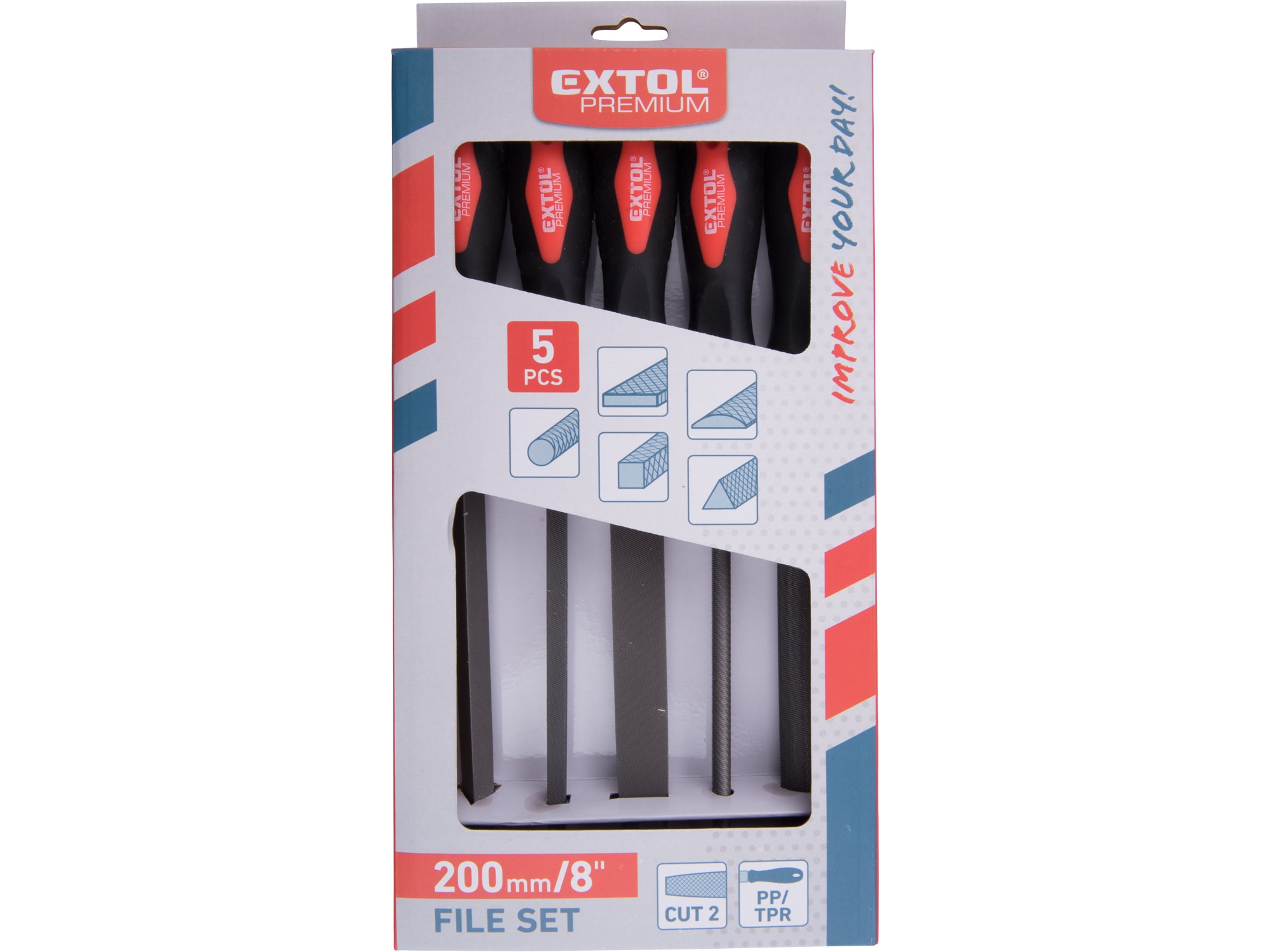 EXTOL PREMIUM Pilníky, sada 5ks, 200mm, sek 2 (obrázek 3)