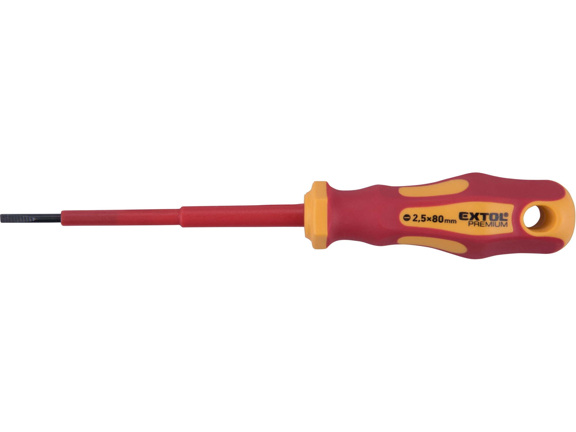 Elektrikářský šroubovák EXTOL PREMIUM VDE CrV Dostupné varianty: Elektrikářský šroubovák EXTOL PREMIUM VDE CrV|2,5 x 80 mm