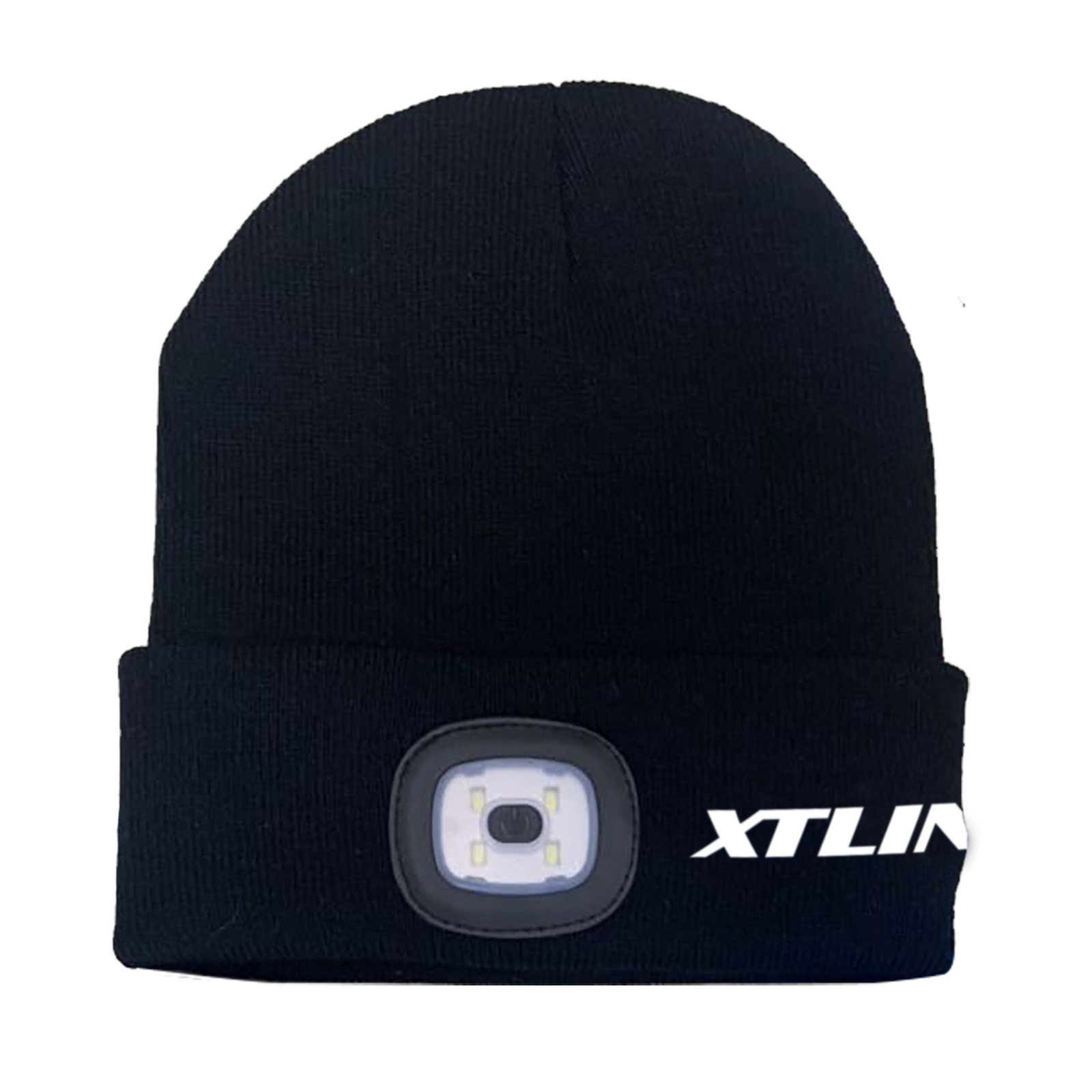 XTline Čepice se svítilnou 3,7V 300 mAH černá