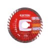 Diamantový turbo kotouč na suché/mokré řezání EXTOL PREMIUM ø 115x22,2 mm