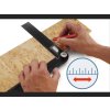 EXTOL PREMIUM - úhloměr digitální s pravítkem 200mm s pravítkem NEREZ