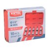 Hlavice zástrčné HEX, sada 10ks, CrV, S2, EXTOL PREMIUM