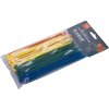 Pásky sťahovacie farebné, 150x2, 5mm, 100ks, (4x25ks), 4 farby, NYLON, EXTOL PREMIUM