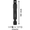 Adaptér pro nástrčné hlavice s kuličkou Bosch PRO (1/4" šestihran na 1/4" čtyřhran, 50mm)
