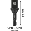 Adaptér pro nástrčné hlavice Bosch PRO (1/4" šestihran na 1/2" čtyřhran, 50mm)