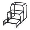 Stojan ocelový černý – set, 3 úrovně, GN 1/2 v: 403 mm