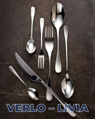 Příbory Verlo LIVIA mají jednoduchý tvar a jsou dobře vyvážené, takže se pohodlně používají od snídaní až po plný večerní...