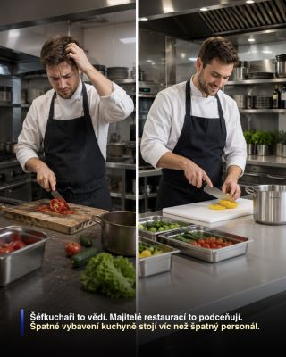 Správné gastronádoby, hrnce a kuchyňské náčiní nejsou jen otázka komfortu kuchařů. ❌ Jsou otázkou výkonu celého provozu....