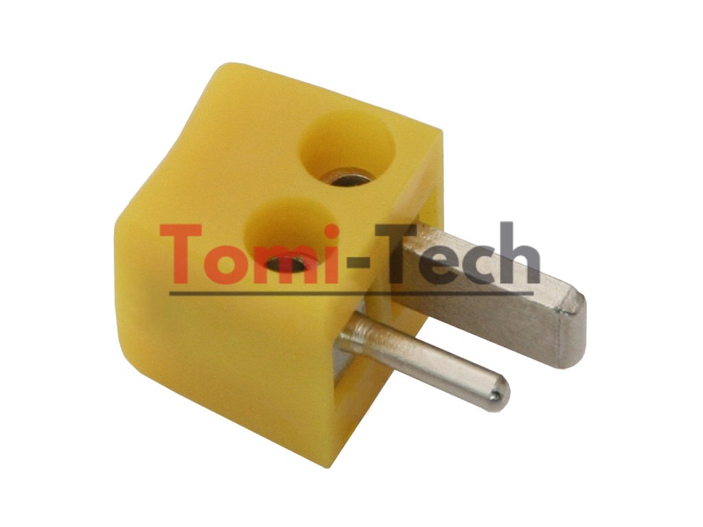 1686# Žltý skrútený uhlový reproduktorový konektor