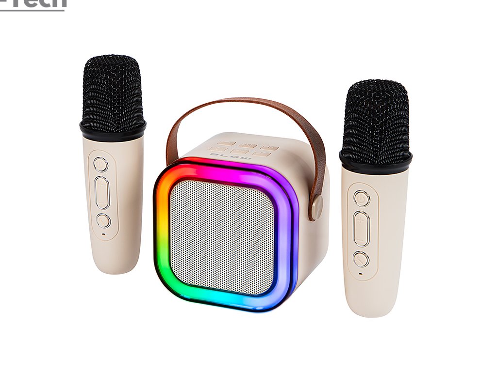 30-358# RGB karaoke bluetooth reproduktor s 2 mikrofónmi