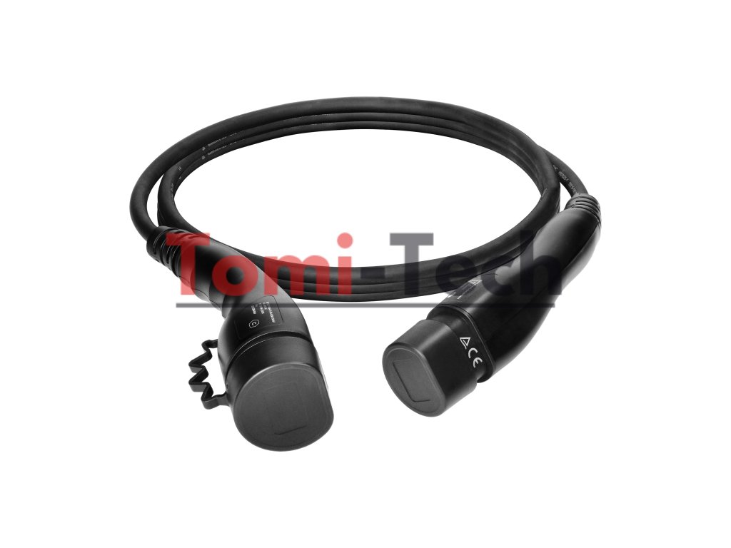 Nabíjací kábel do elektromobilu 3f 400V 16A 11kw 5m TYPE2 IP54