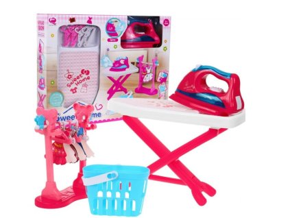 Sada na žehlenie s príslušenstvom ružová