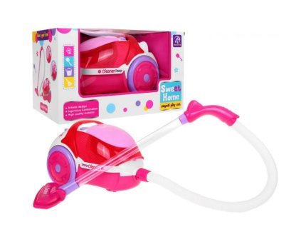 Veľký detský vysávač ružový