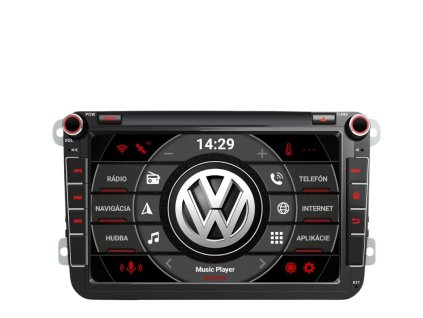Škoda, VW, SEAT 8" Android 14 autorádio s WIFI, GPS, USB, BT LOW (HW výbava 4 Core 2GB+32GB LOW)