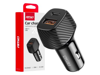 25113 nabijacka do auta qc pd 20w usb a usb c