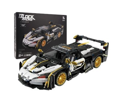 Kreatívna stavebnica – športové auto čierno-biele 1242ks