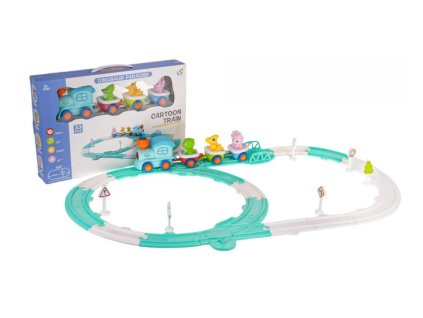 Interaktívny vláčik s dinosaurami – 33 prvkov