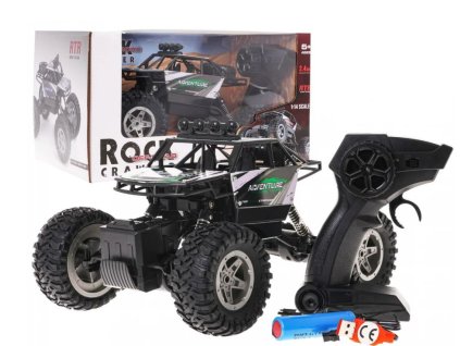 RC Kovové Autíčko Crawler Rock SHAKE 4x4 na diaľkové ovládanie, zelené