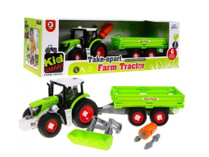 Farmársky traktor s prívesom