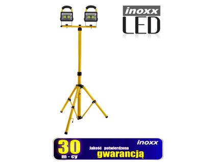 naswietlacz przenosny led 30w 2x statyw teleskopowy 160cm 2x inoxx fl 30w 6000k acu fs inoxx fl stand 160cm fs i1000