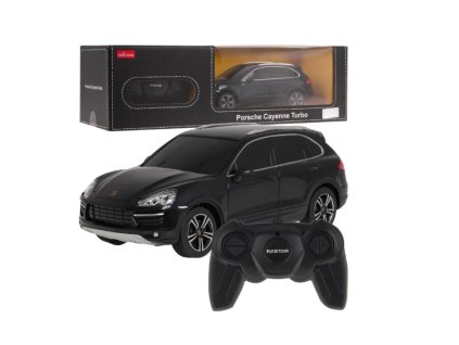 Auto na diaľkové ovládanie Porsche Cayenne Rastar 1:24 – čierne