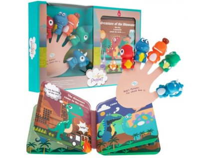 Gumové bábky s knihou – Dinosaury