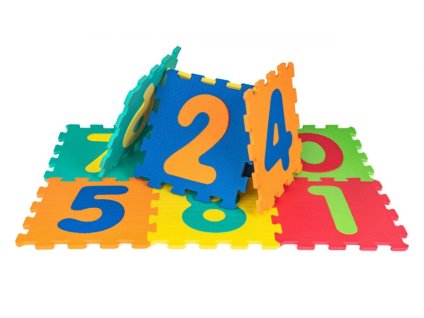 Puzzle farebná podložka s číslami - 32 x 32 cm