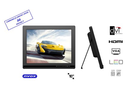 monitor led 10cali hdmi dvi vga av 12v 230v nvox fa1000 i135