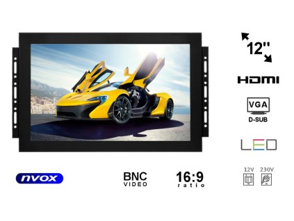 nvox op1211 vga monitor open frame led 12cali z wejsciem vga hdmi bnc nvox op1211 vga i431