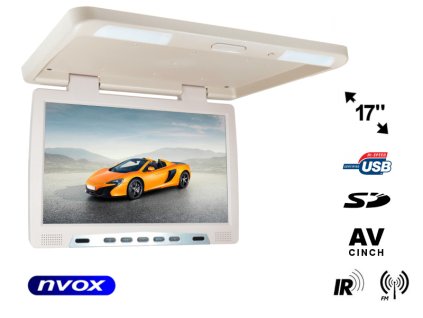 monitor podwieszany podsufitowy lcd 17cali led ir fm usb sd nvox rf1790u be i524
