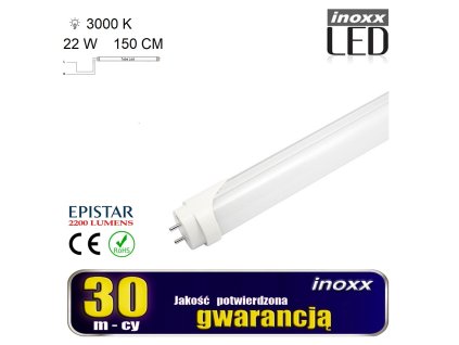 swietlowka led 150cm 22w 3000k t8 jednostronna ciepla inoxx 150t8k3000 al mi fs 1s i666