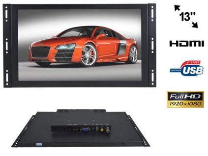 nvox op1338vh ips monitor open frame ips led 13cali full hd vga hdmi usb av 12v 230v nvox op1338vh ips i581