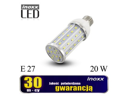 zarowka e27 led corn 20w metalowa 6000k zimna inoxx e27 20w 6000k al fs i1013