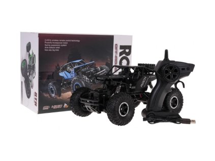 Terénne auto 1:16 na diaľkové ovládanie - čierne
