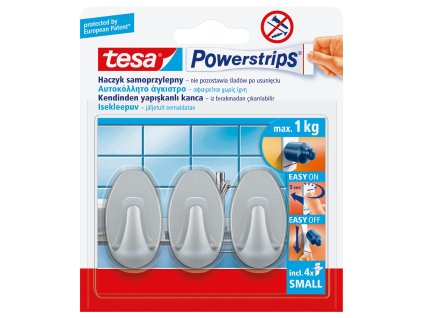 Samolepiace háčikové napájacie pásiky 3 ks. oválne, malé + 4 ks. plastové.