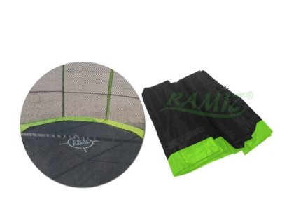 Ochranná sieť SkyRamiz Green pre záhradnú trampolínu 366 cm/12 stôp, 8 tunelov na stĺpiky
