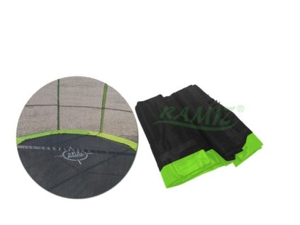 Ochranná sieť SkyRamiz Green pre záhradnú trampolínu 305 cm/10 stôp, 8 tunelov na stĺpiky