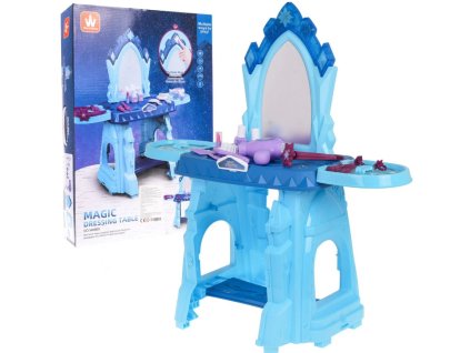 Detský toaletný stolík s príslušenstvom modrý