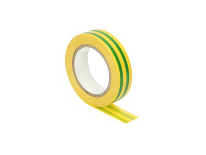 Sada 10 izolačných pások 15 mm, žltozelené, samozhášacie, hrúbka 0,13 mm, dĺžka 10 m