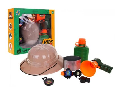 Sada malého objaviteľa s klobúkom a príslušenstvom