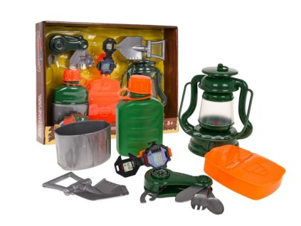 Sada Turistika, Set na Kempovanie, pre deti, Lampáš, Multifunkčný príbor, hodinky